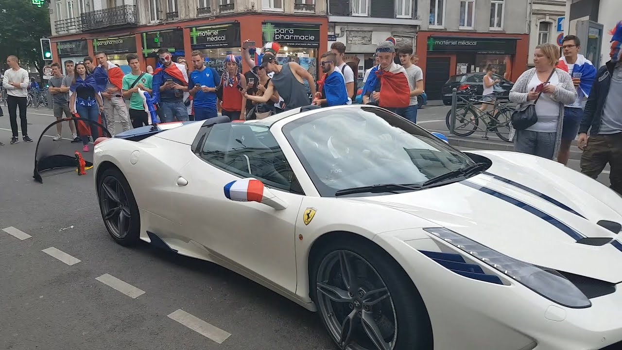 Playing soccer in Ferrari