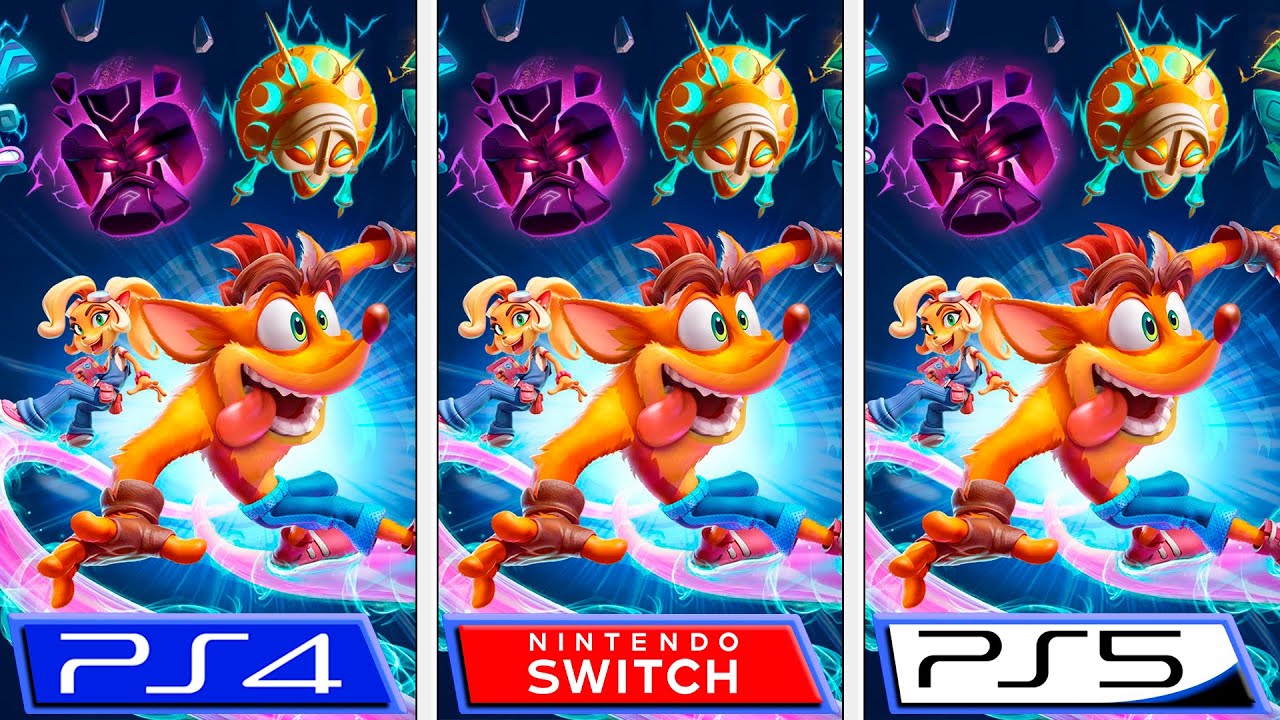 Crash Bandicoot 4 | Switch - PS4 - PS5 | Graphics Comparison & FPS