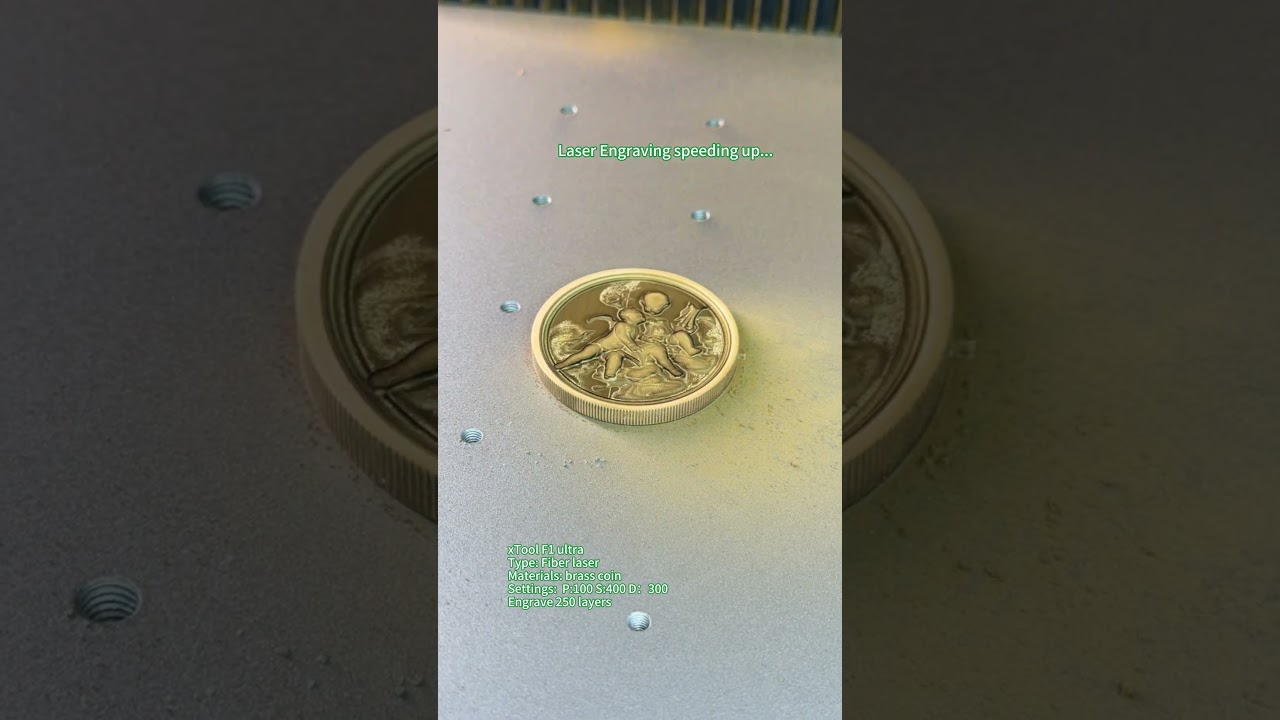 Laser Embossing Your Own Angel Metal Coins with xTool F1 Ultra Fiber Laser