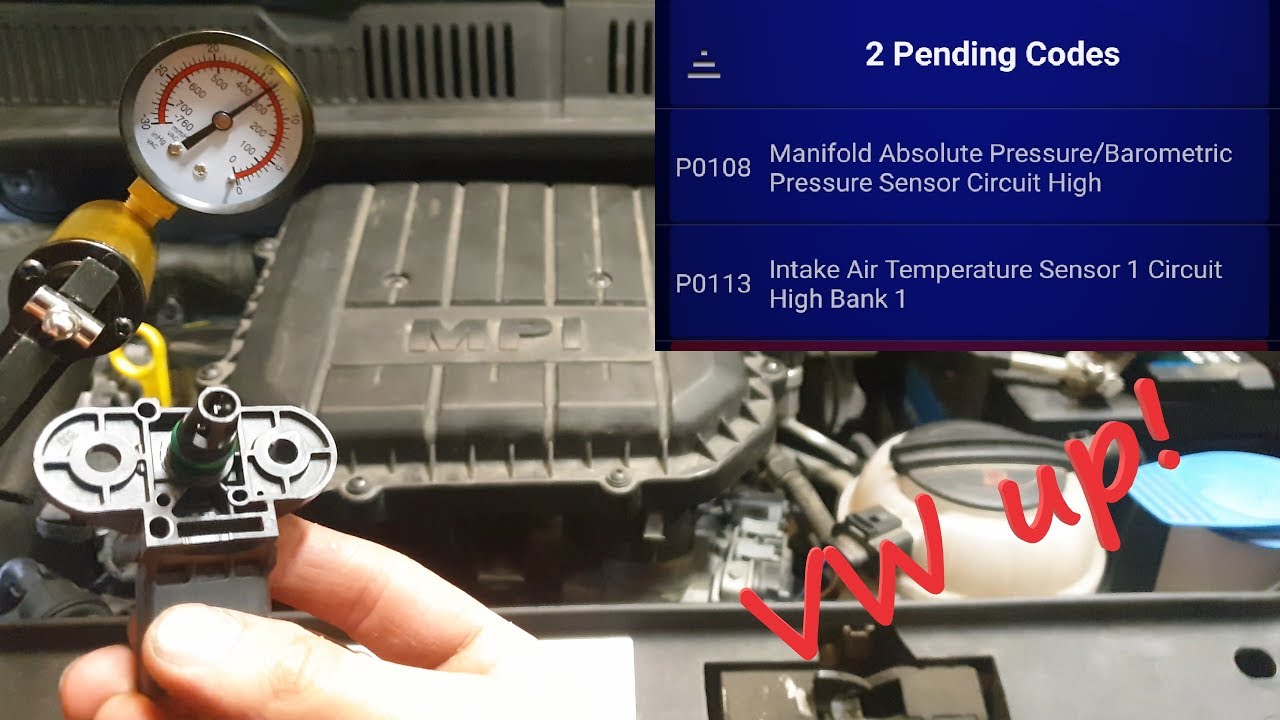 Volkswagen up! Проверка, снятие и очистка датчиков MAP и IAT 1.0
