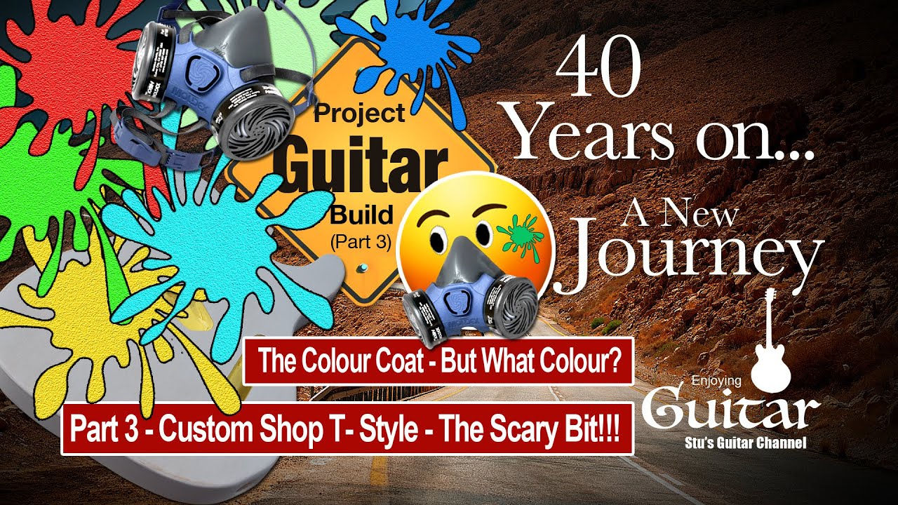 Guitar Build: Part 3 – Metallic Nitro Colour & Lacquer Coats From Spray Tins + Headstock Decals
