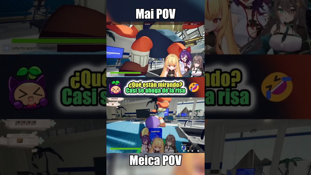 Meica casi se ahoga de la risa por culpa de Ruby y Mai 🤣 #meica05 #meica #Mainoboshi #rubyruneheart