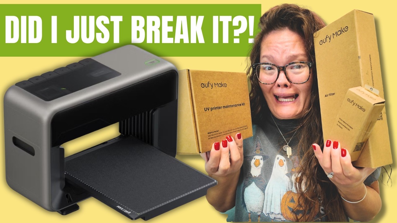 Cleaning My EufyMake UV Printer for the First Time! | Print Head Scraper & Air Filter Replacement