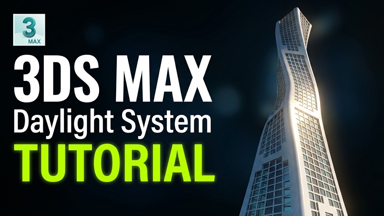 3ds max + Mental Ray / Daylight System #3dsmax #3dsmaxtutorial #3dsmaxmodeling #mentalray