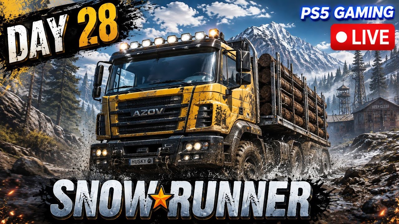 SNOWRUNNER LIVE | DAY 28 | The Ultimate Deep Mud Challenge! One wrong move - disaster!