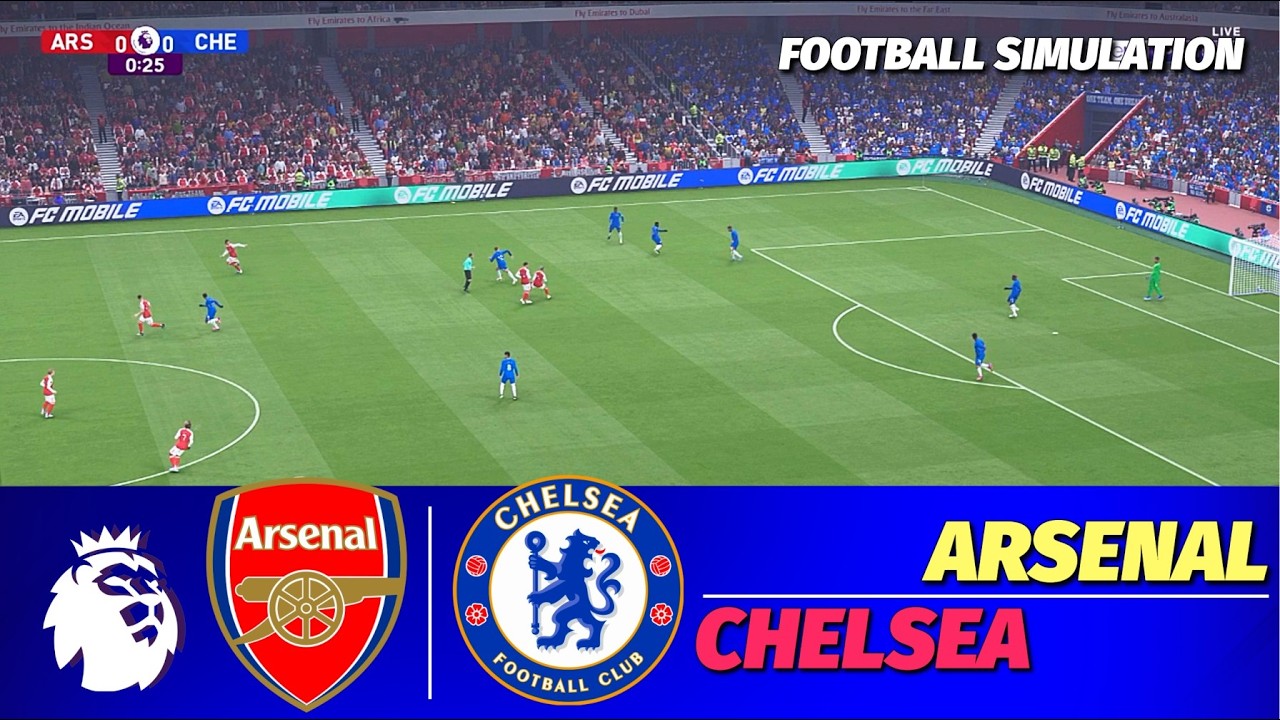 Arsenal vs Chelsea | Premier League 2025/26 | PES 21 Simulation