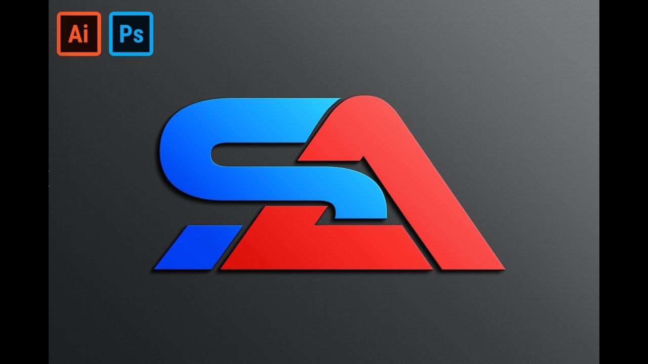 HOW TO MAKE A SA LOGO DESIGN IN ADOBE ILLUSTRATOR|LOGO DESIGN TUTORIAL ....