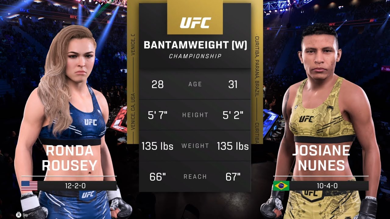 EA Sports UFC 5 Gameplay Ronda Rousey vs Josiane Nunes