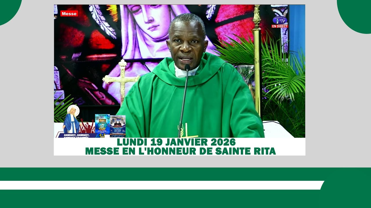 Lundi 19 Janvier 2026   Messe en l'honneur de Sainte Rita