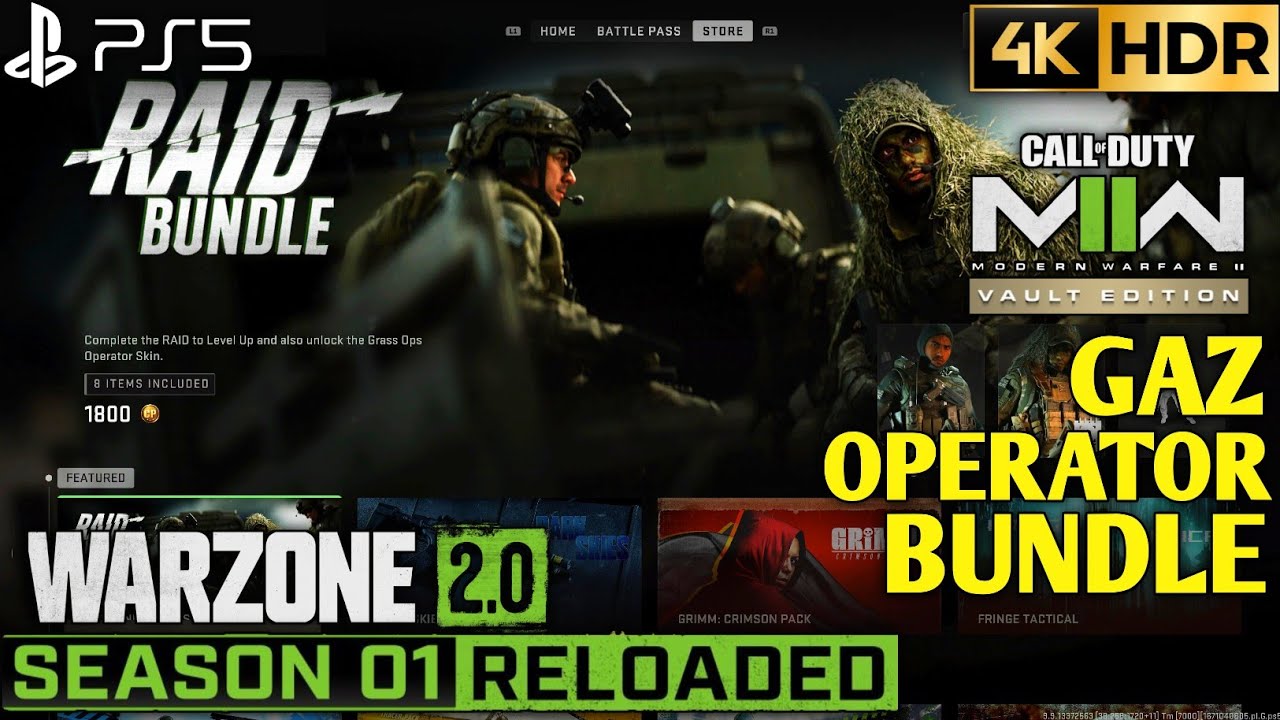Raid Bundle MW2 | MW2 Raid Bundle |MW2 Gaz Operator Bundle|Gaz Operator Bundle Warzone 2 Raid Bundle