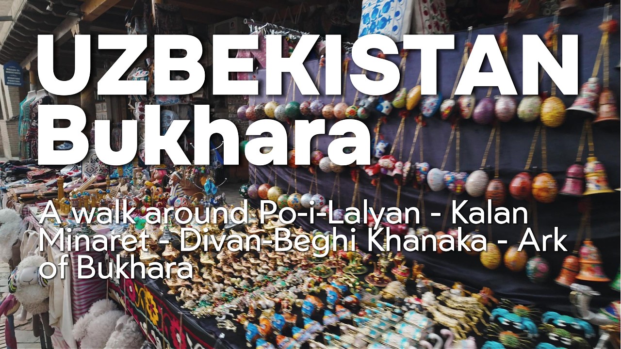 Bukhara, Uzbekistan - Walking around the town, the Kalan Minaret and the Ark of Bukhara.