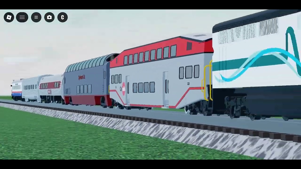 Santa Fe 3751 Train chase.