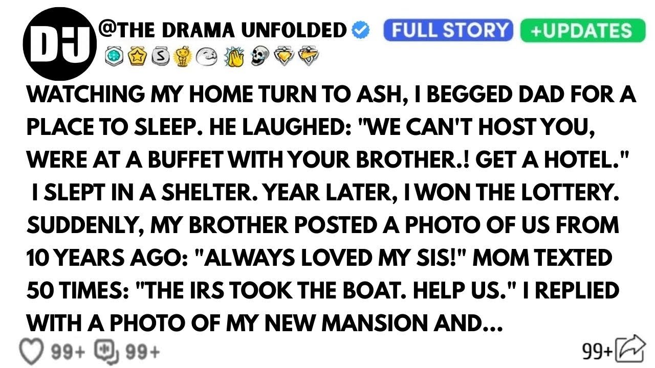 When My House Burned Down. My Parents Were At A Buffet With My Brother. But Only Grandpa Came...