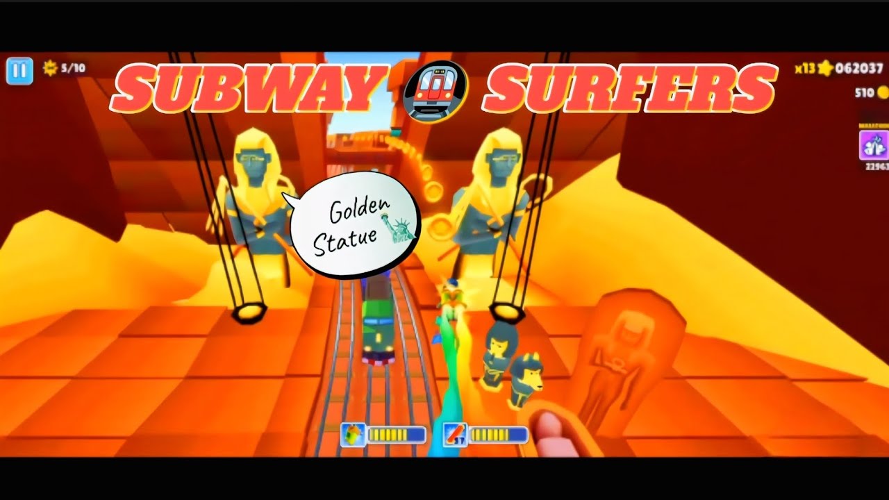 GOLDEN STATUE 🗽। SUBWAY 🚇 SURFERS। IDLE INSAAN 🤘। 74/365 DAYS। #subwaysurfers #gaming #viral #video 
