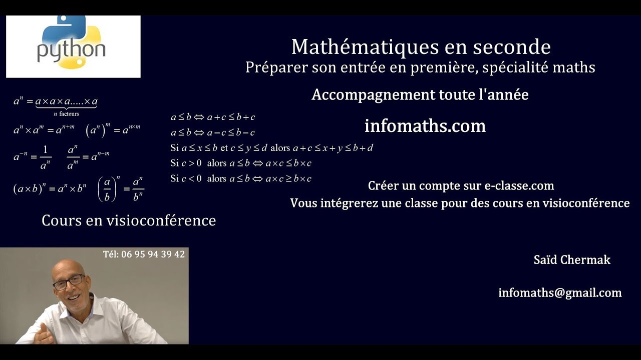 MATHÉMATIQUES EN SECONDE. ÉQUATIONS. INÉQUATIONS. TABLEAU DE SIGNES