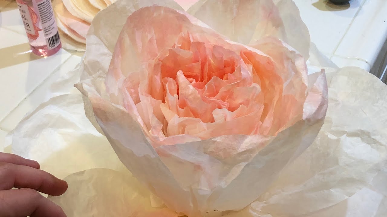 Coffee Filter Rose TUTORIAL / EASY SIMPLE NO CUTTING Paper Rose Paper Flower