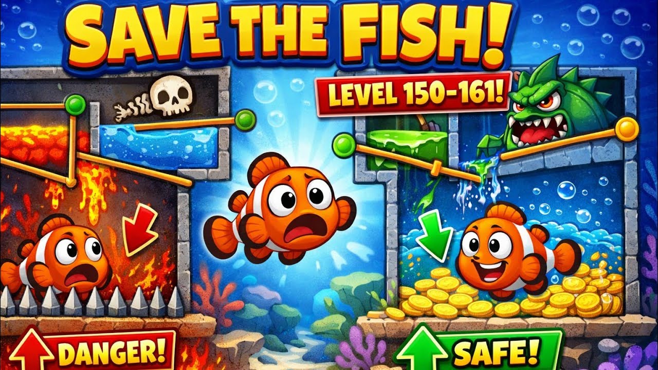 Save the Fish Satisfying Game Level 150-161