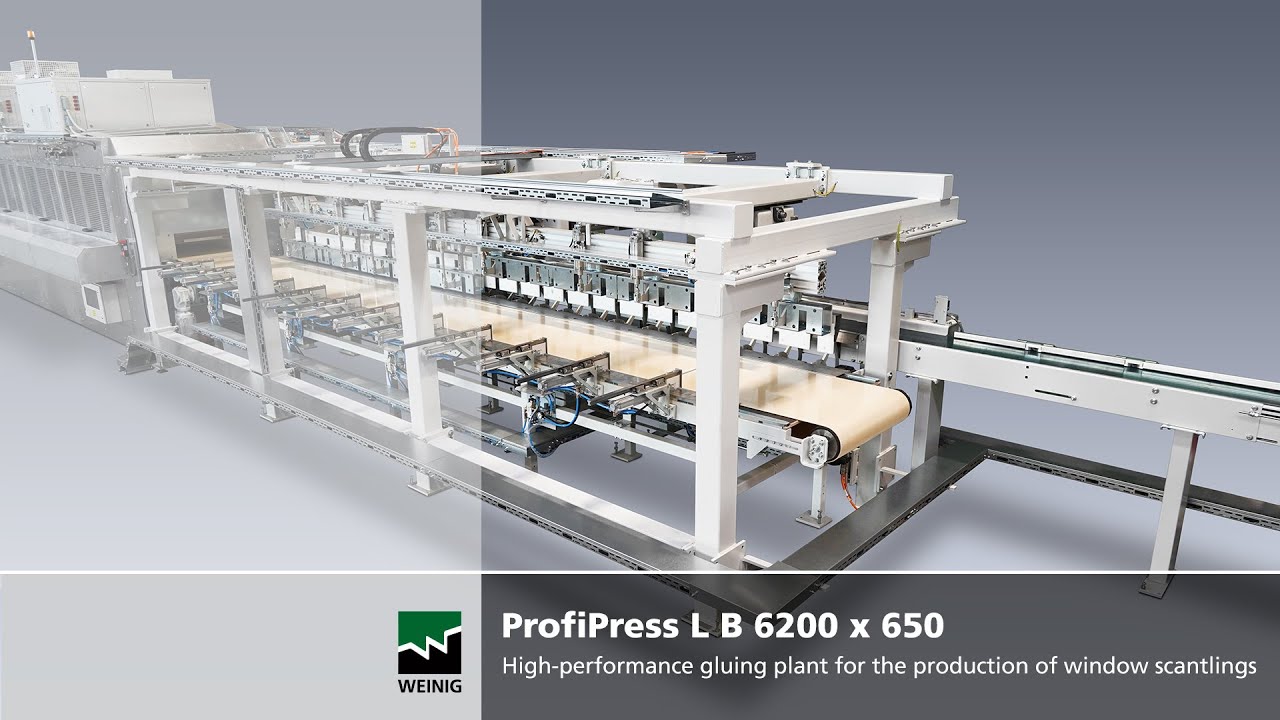 Gluing press ProfiPress L B 6200 x 650 | Window scantling gluing plant