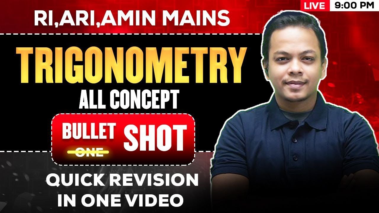 🔥Complete Trigonometry Concept In One Video For RI, ARI , AMIN , ICDS MAINS | By Deepak Sir