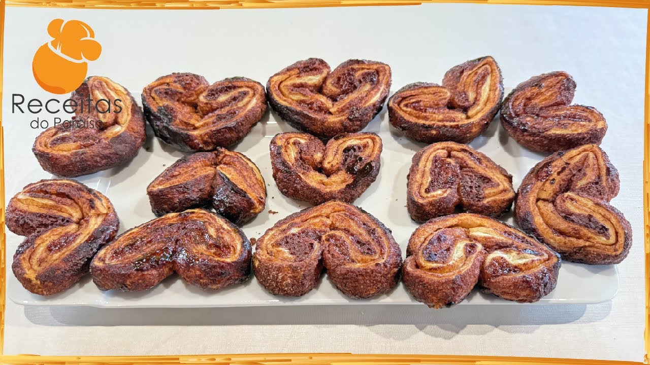 PALMIERS DE CHOCOLATE (mas que sabor!...) |🍎Receitas do Paraíso