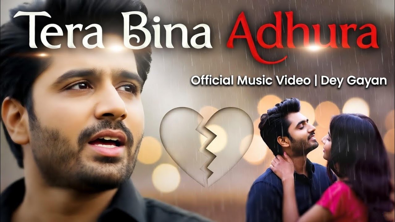 💔 Tera Bina Adhura | Jubin Nautiyal Style Heart Touching Song | Official Music Video | Dey Gayan