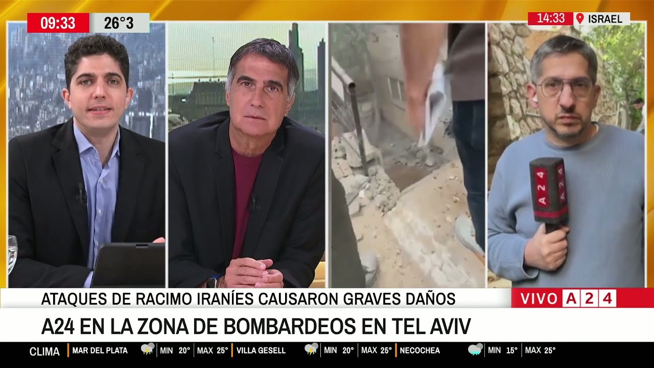 🔴 IMPACTO DE MISIL IRANÍ EN RAMAT GAN, TEL AVIV: SIN VÍCTIMAS, PERO CON DAÑOS