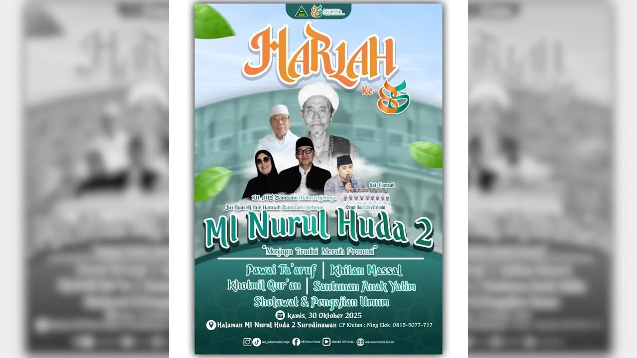 🔴 MI Nurul Huda 2 Mojokerto Pengajian & Bersholawat dalam Rangka Harlah ke- 85