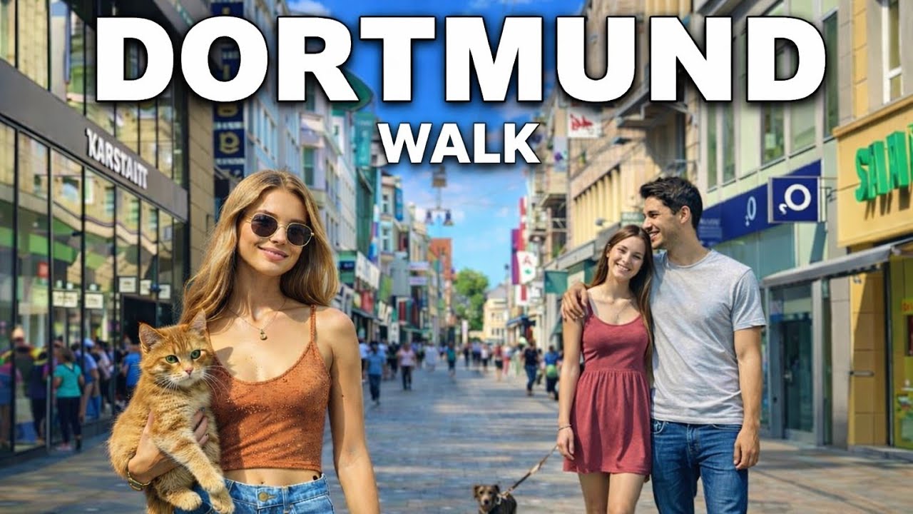 Dortmund City Walk 🇩🇪 | Car-Free Shopping Street (No Talking)