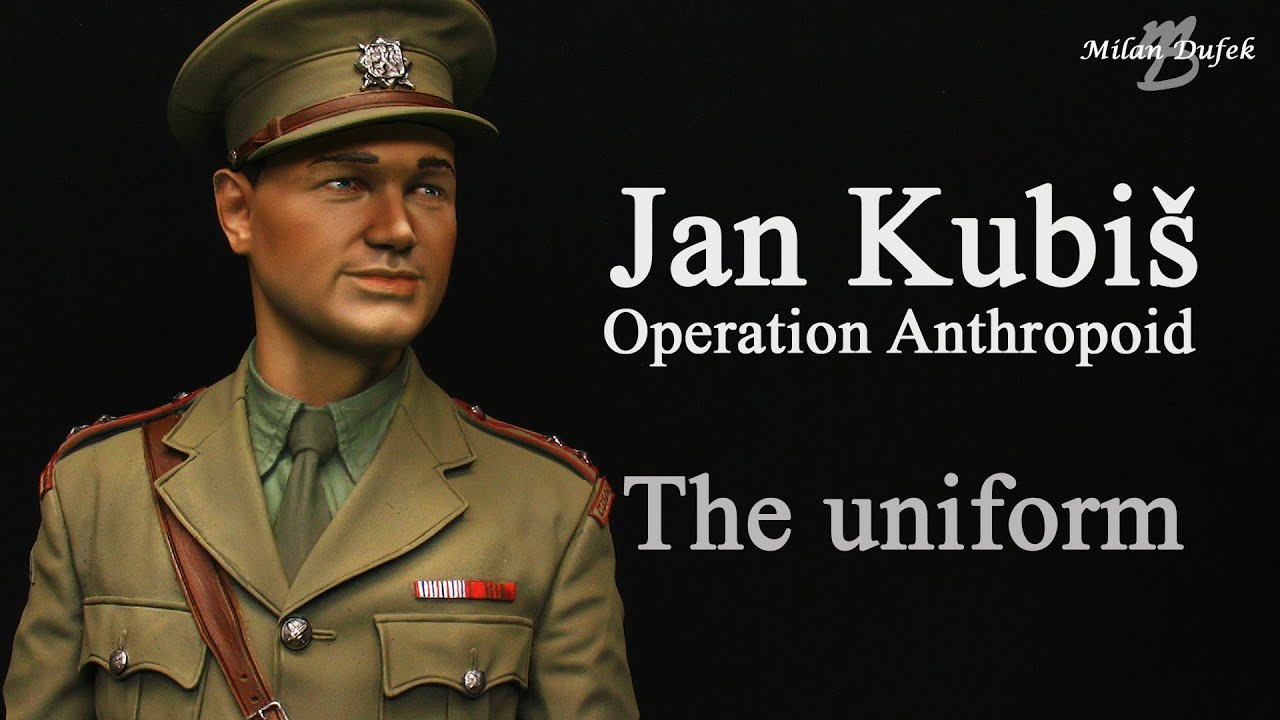 Painting busts - Jan Kubis Anthropoid - the uniform