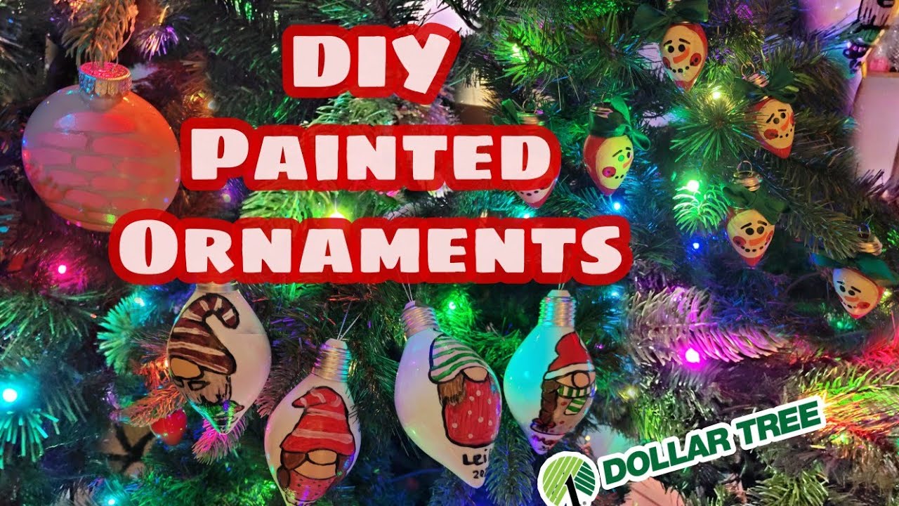 DIY 3 different Painted Ornaments