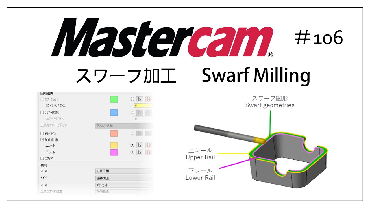 【Mastercam】スワーフ加工 # 106