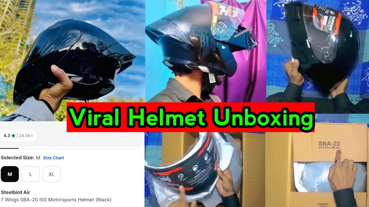 Viral Steelbird Air 7 Wing Helmet Unboxing || Best Helmet Under 1500