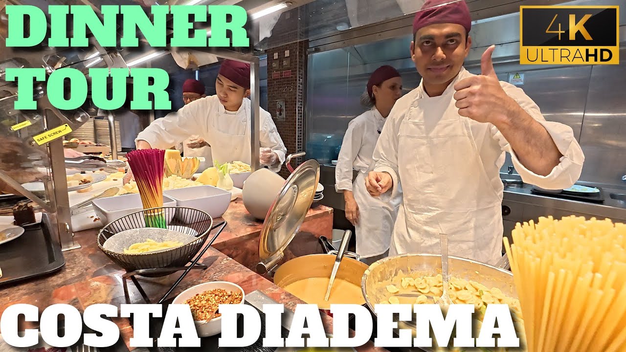 COSTA DIADEMA BUFFET DINNER TOUR - RISTORANTE CORONA BLUE - 2025 - 4K