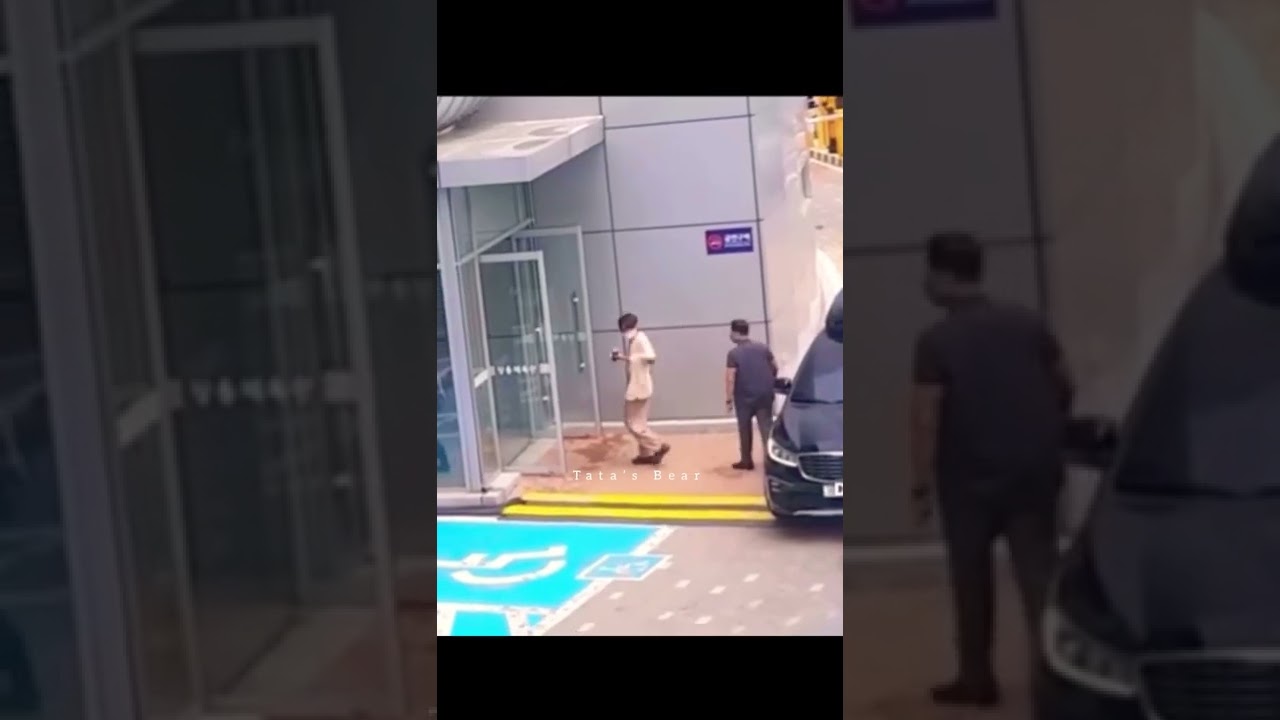 Jhope arriving at the jangchung gymnasium for M countdown pre-recording 