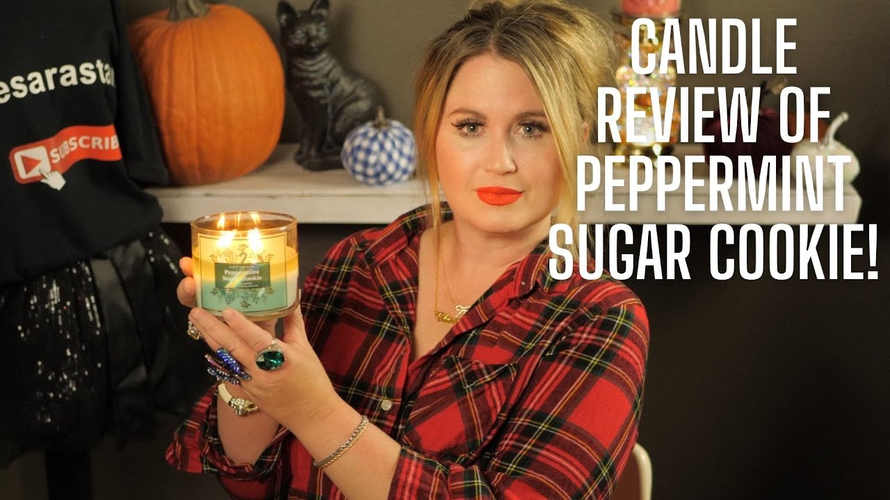 Bath & Bodyworks CANDLE REVIEW OF PEPPERMINT SUGAR COOKIE!🎅🌲🤶 @bathbodyworks