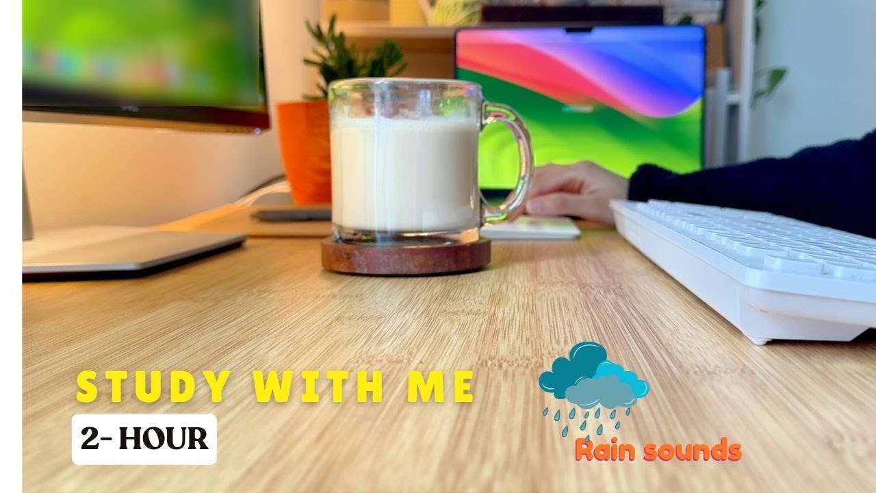 1-HOUR STUDY WITH ME 📚 50 Day Challenge Day 15/50 | Background Soft Rain | Pomodoro