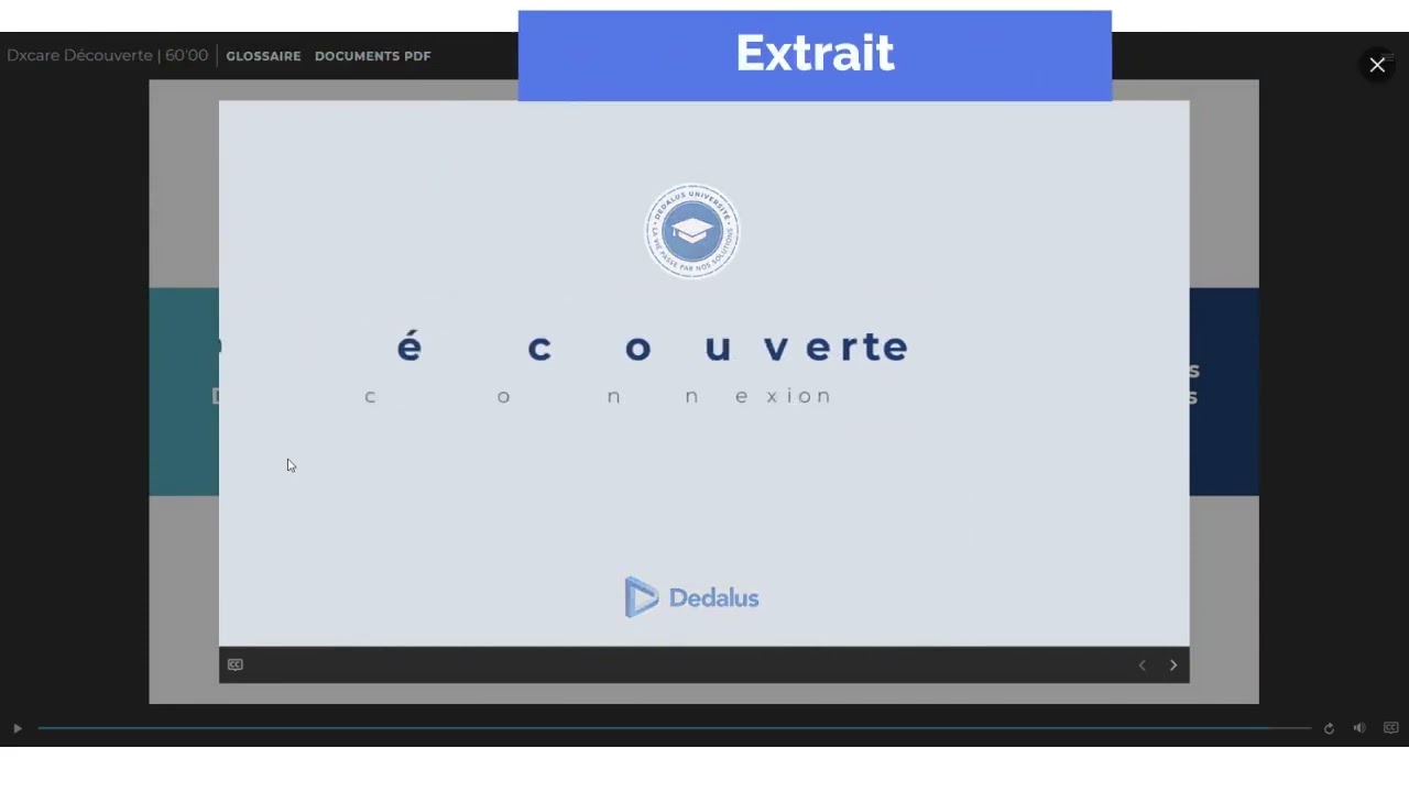 Teaser DxCare e learning Université Dedalus 221018