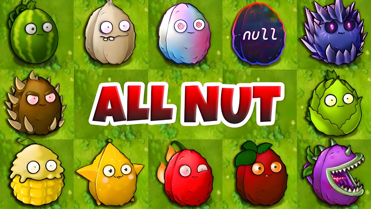 Plants Vs Zombies: 5 All NUT Plants Fusion Vs 50 Ultimate Zombies - PVZ Fusion 3.0