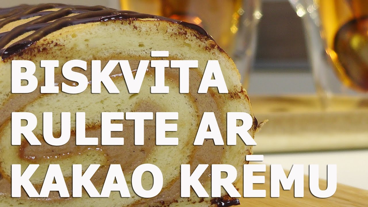 Biskvīta rulete ar kakao krēmu