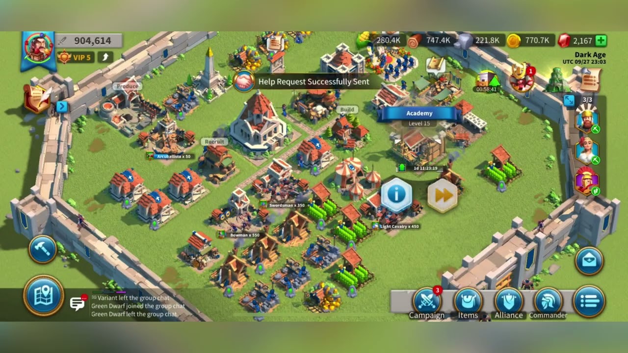 Rise of kingdoms - Dark Age | Rome civilization | city hall 16