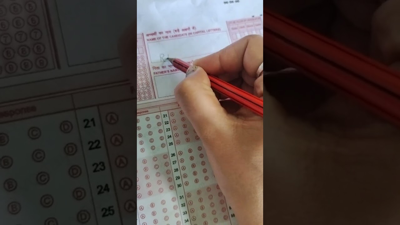 How to fill the OMR sheet for the NVS exam. 