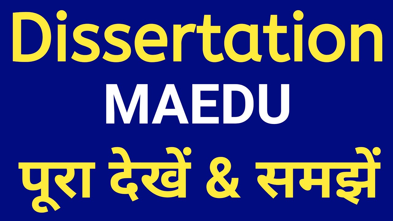 Ignou project report | Maedu dissertation | MAEDU dissertation kaise banaye | mesp 1 | proposal