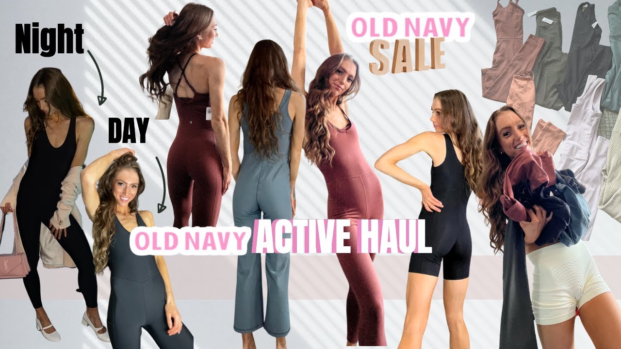 Распродажа Old Navy Activewear: примерка комбинезонов и штанов для йоги по сравнению с дорогими к...