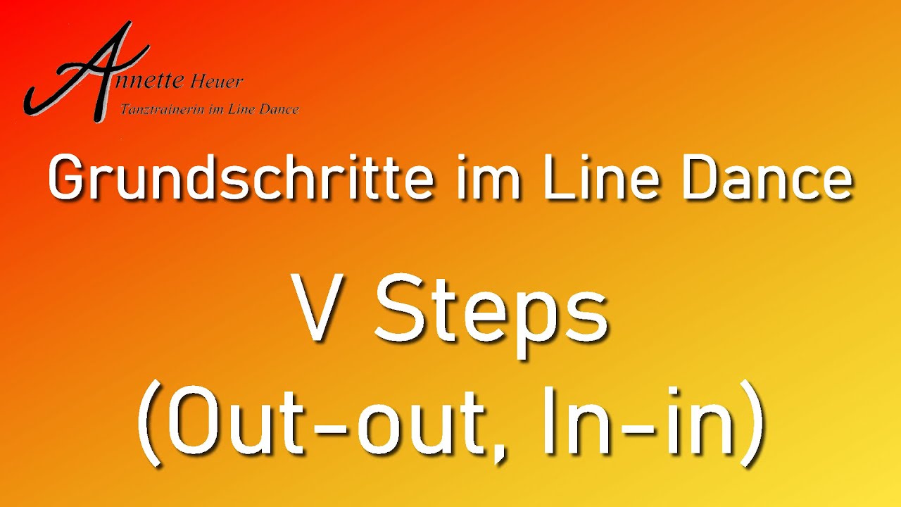 Grundschritte im Line Dance - V Steps (Out-out, In-in)
