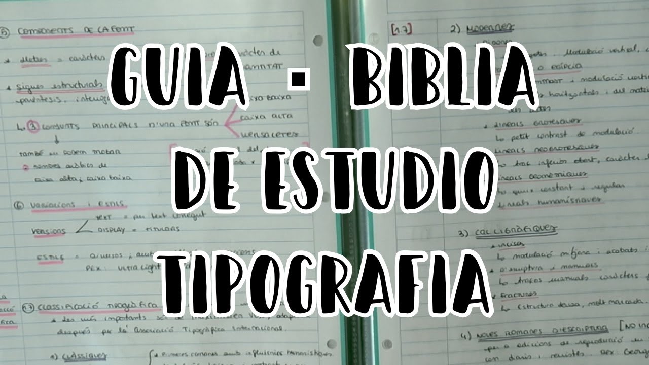 GUÍA / BIBLIA de estudio · Examen TIPOGRAFÍA | Christine Hug