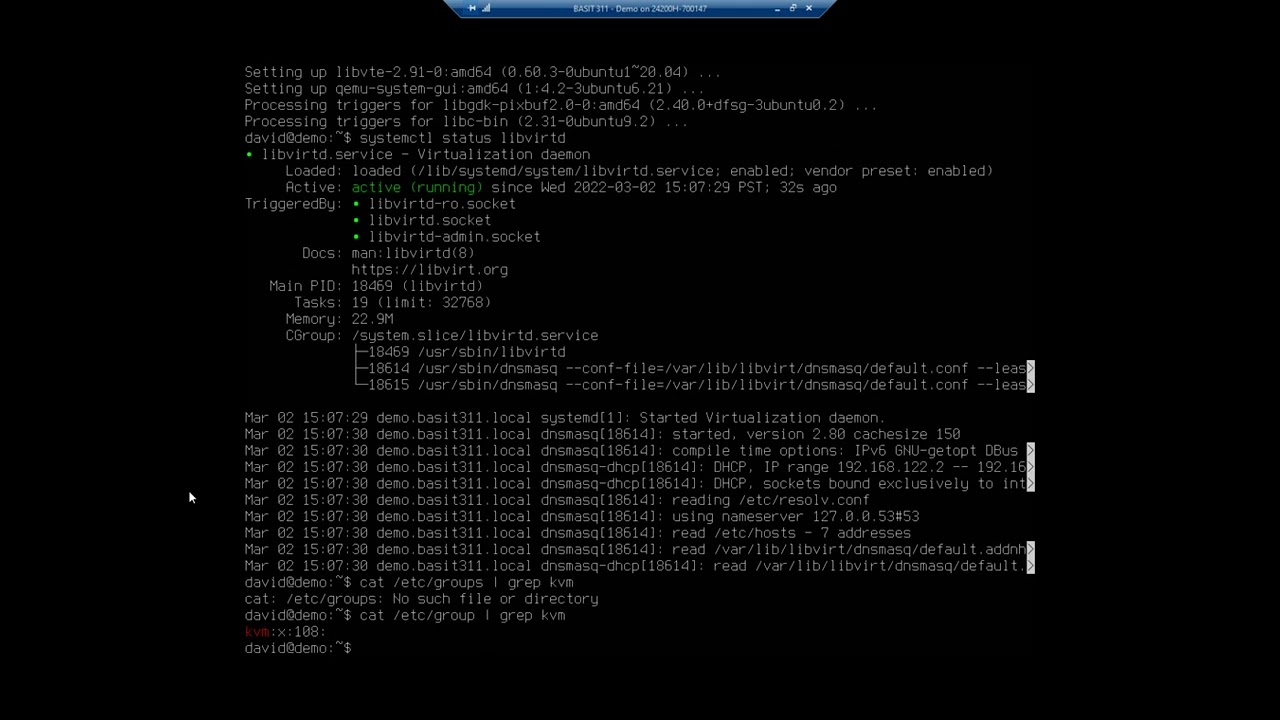 Installing KVM for virtual machines on Ubuntu Server