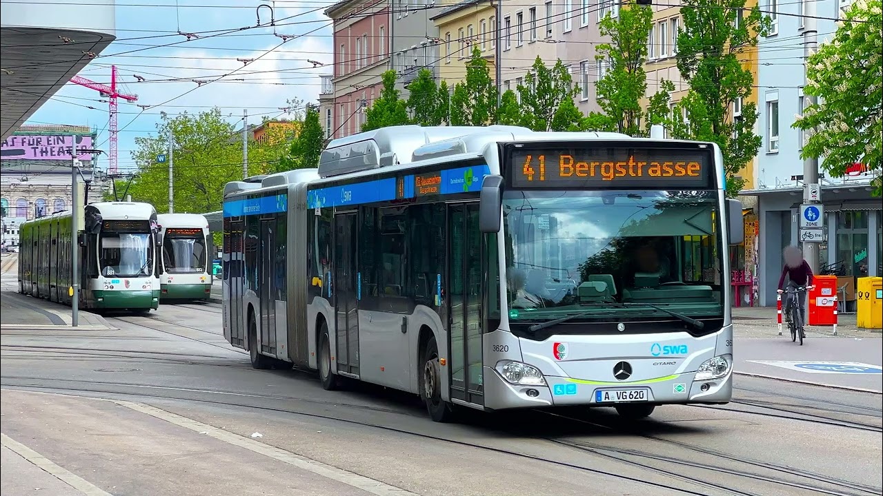 #297 Mercedes-Benz Citaro C2G NGT Hybrid |extremer Hydrolüfter + Kickdown Voith Sound •SWA Augsburg