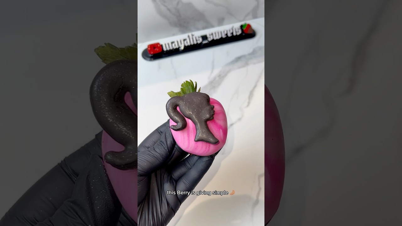 How to make your own mold - Barbie Strawberry 🩷✨ #barbie #chocolate #strawberry