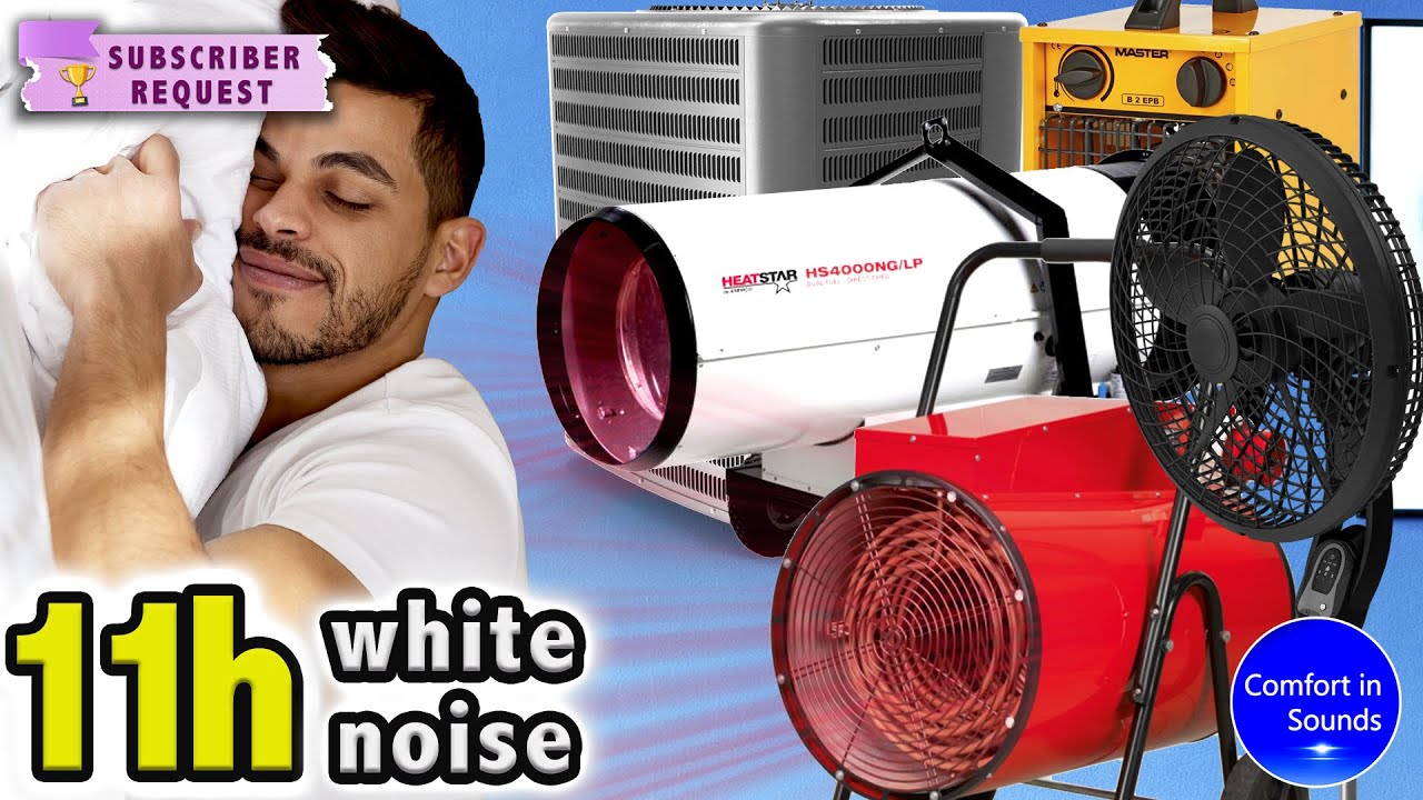 Белый шум, мгновенное засыпание, три обогревателя, воздушный конденсатор, шум вентилятора для сна