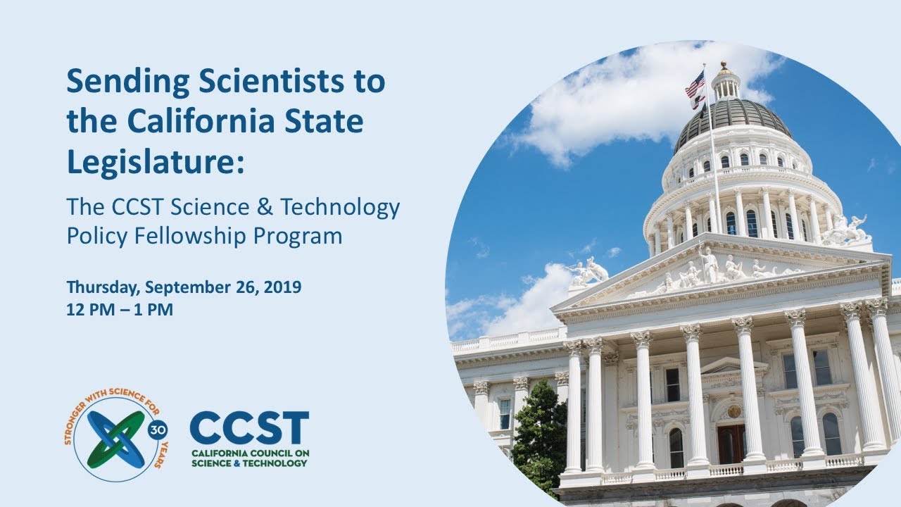 CCST Science Fellows Webinar, September 2019